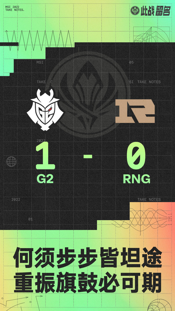 英雄联盟msi对抗赛首日战报：g2接连战胜t1和rng