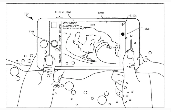 苹果新专利：在iphone屏幕湿的情况下也能打字交互