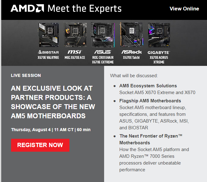 amd或在8月4日meet the experts活动期间揭晓锐龙7000处理器